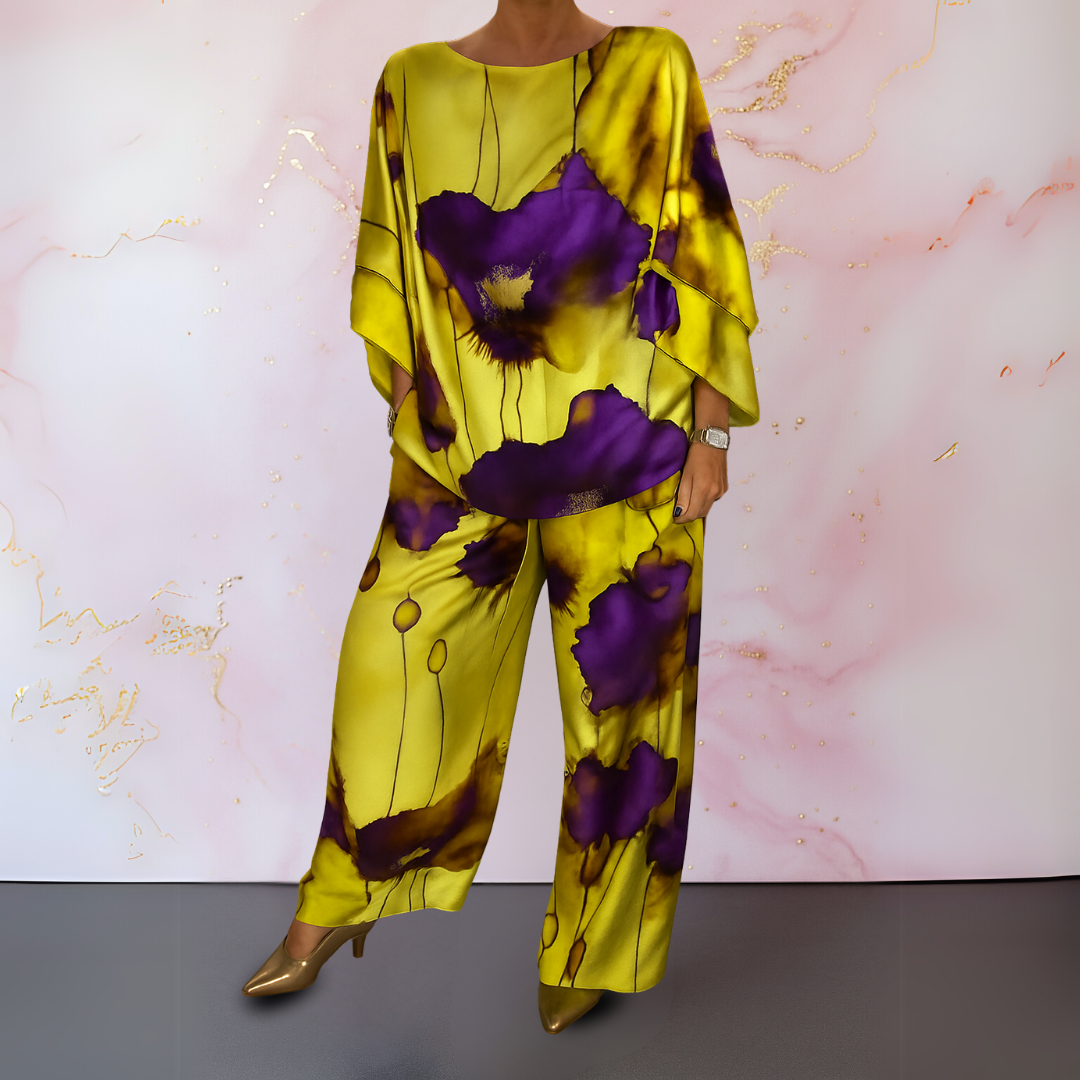 Elegant Satin Two-Piece Set for Women | Moniek