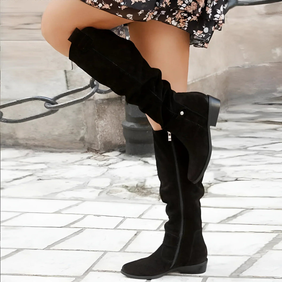 Sandra | Women's Knee High Suede Boots