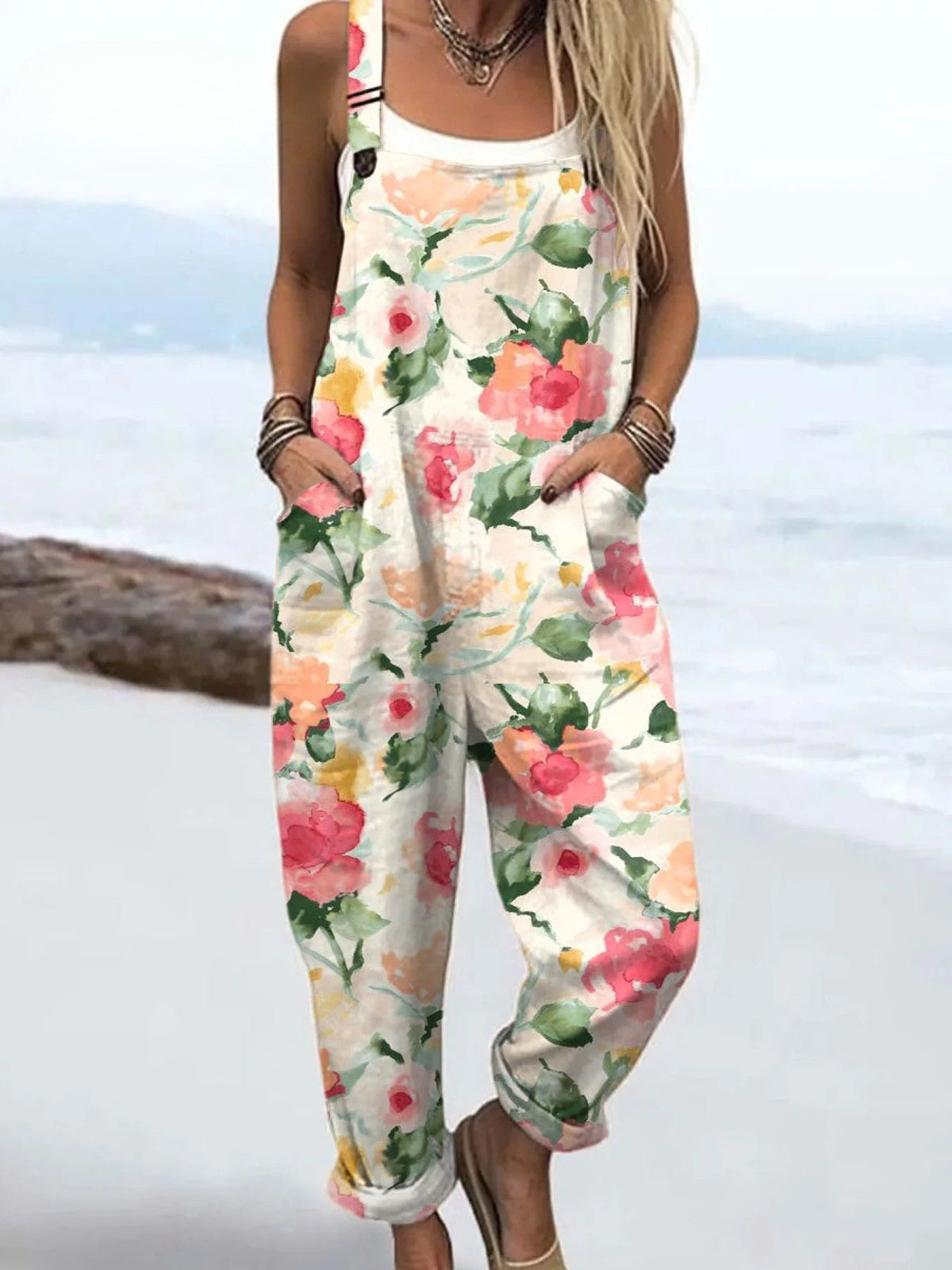 Cassie | Women's Floral Relaxed Fit Jumpsuit
