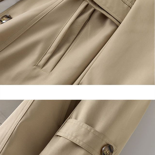 Elegant trench coat with button closure for women | Isla