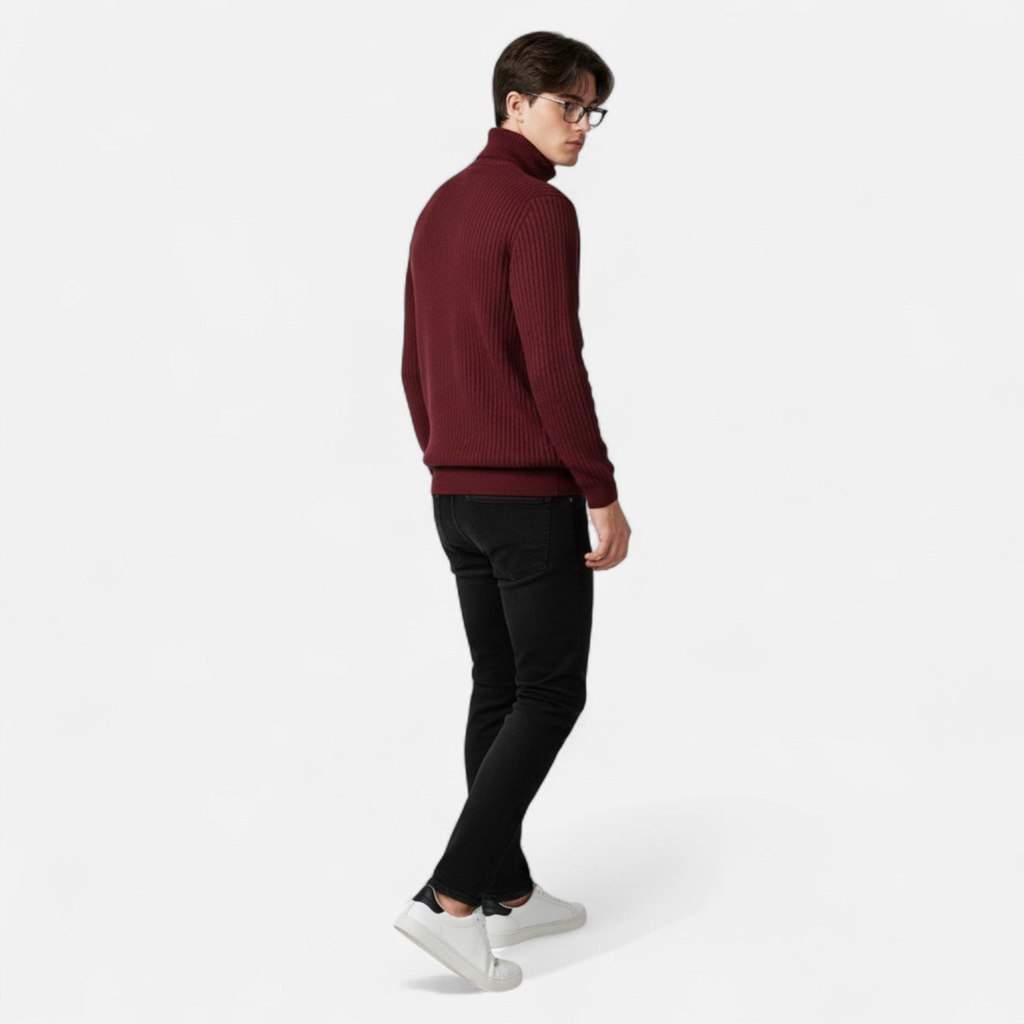 Classic knitted turtleneck sweater for men