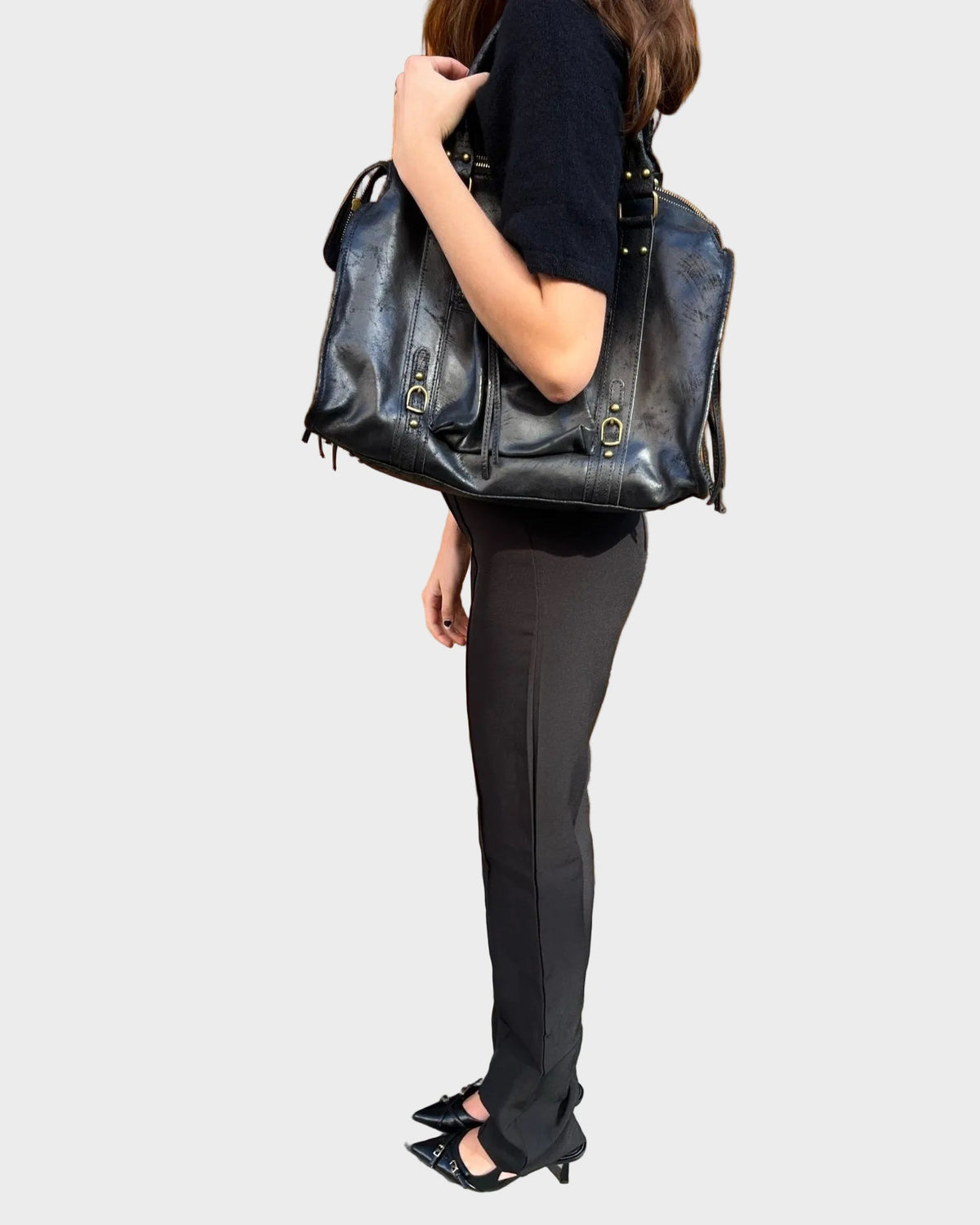 Valentina | Women's Oversized Laptop Handbag with Zip Closure