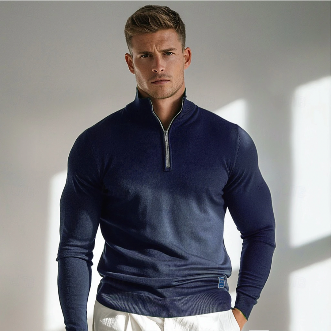 Classic refined half-zip everyday jumper for men | Nolan