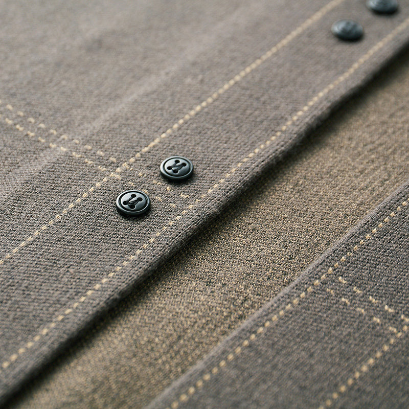 Plaid knit cardigan for men | Calder