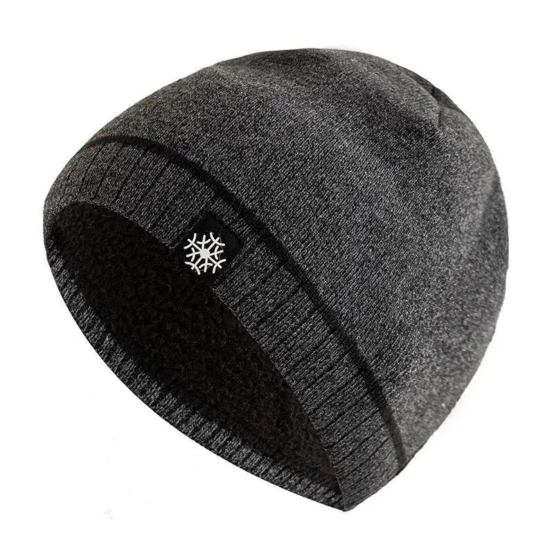 Warm knitted winter beanie for men