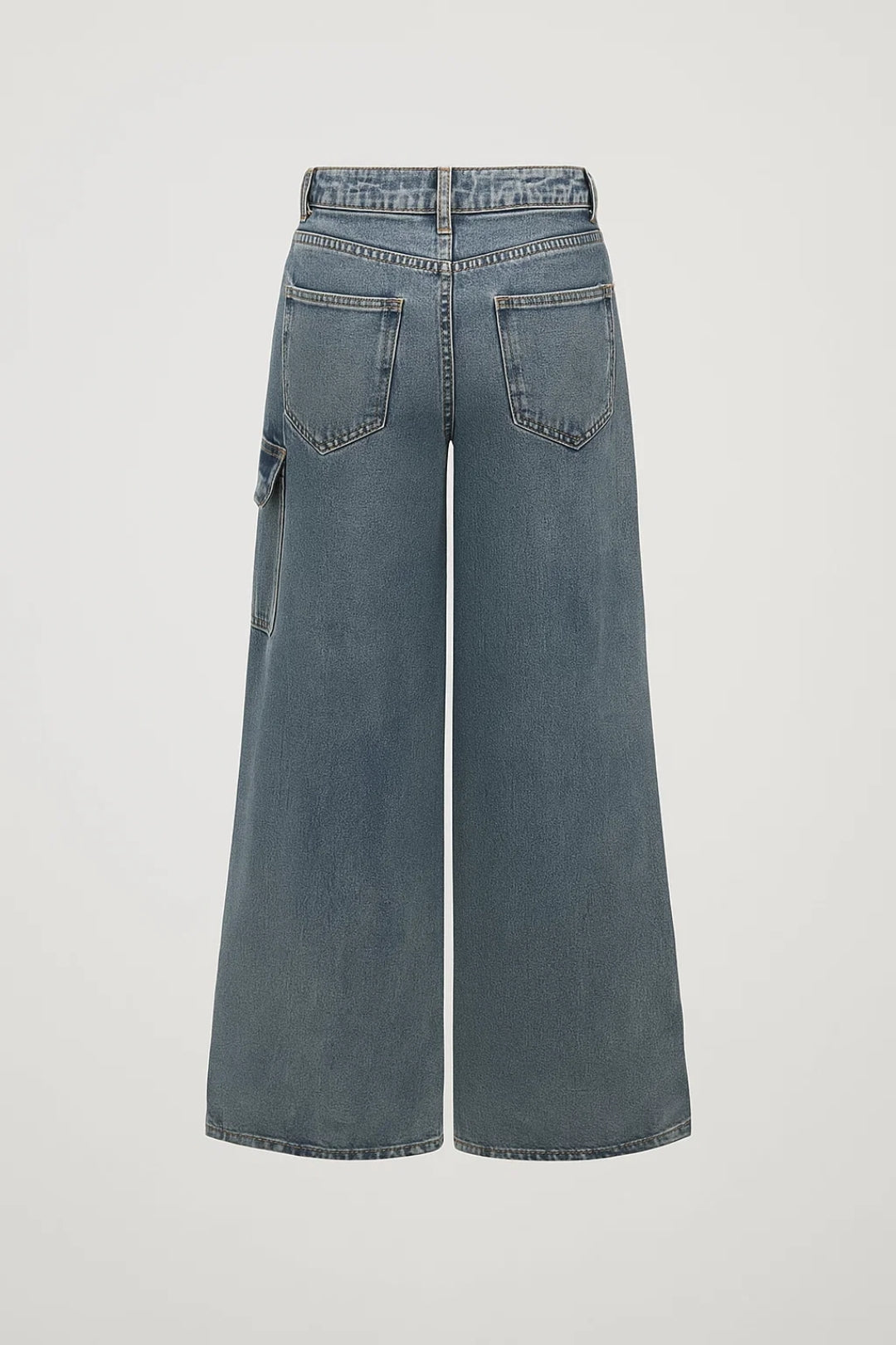 Delphine | Women's Bow Tie High Waisted Wide Leg Jean