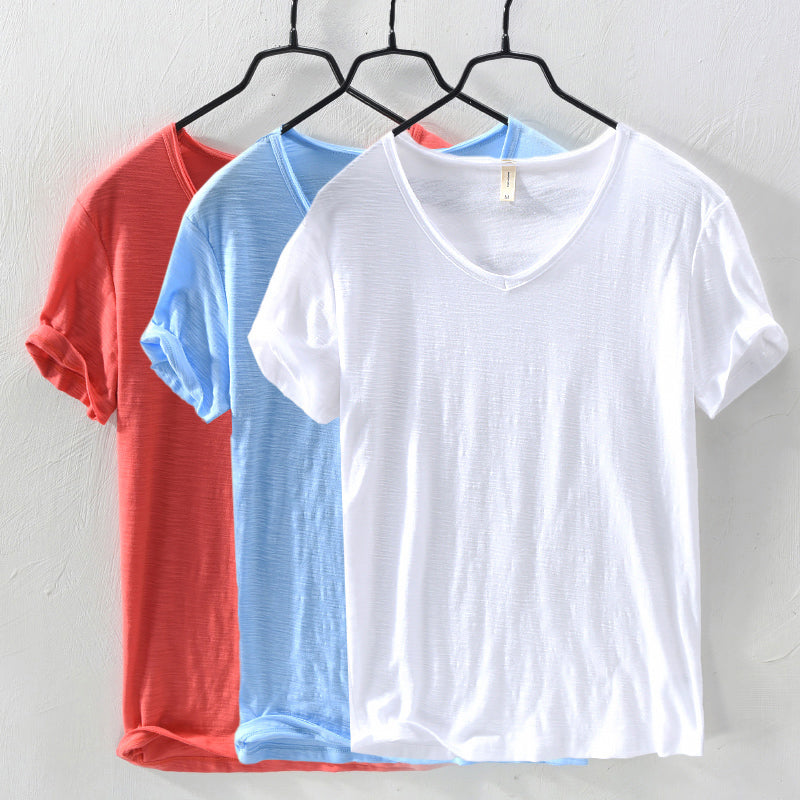 Classic Cotton Short Sleeve Shirt for Men | Silvano