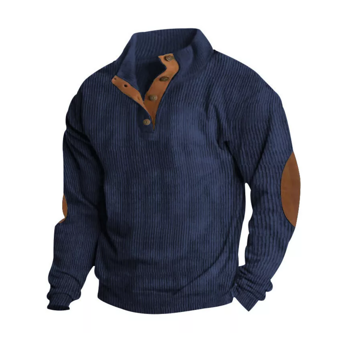 Orvyn | Men's Ribbed Knit Quarter Button Sweater