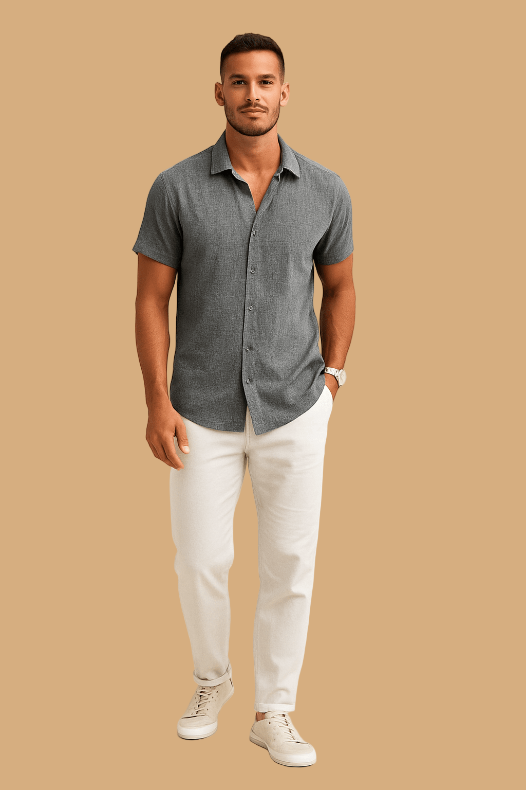 Elias Short-Sleeve Shirt | Casual Button-Down | Tailored Everyday Comfort
