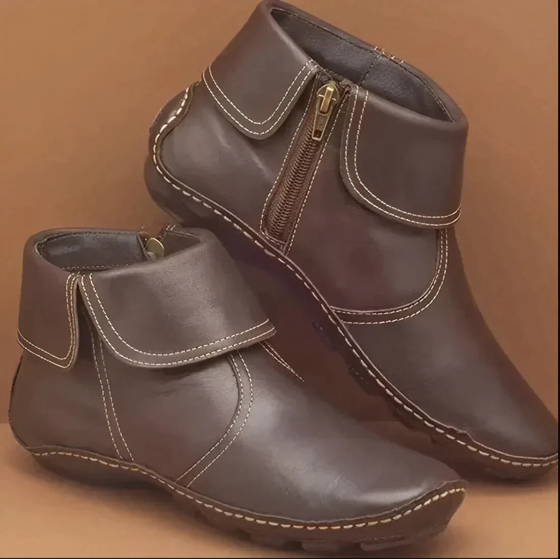 Maliah | Women's Side Zip Ankle Boots with Strap