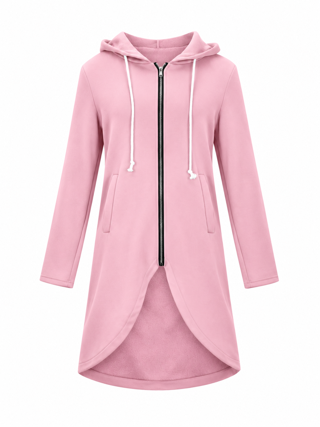 Sophie | Women's Hooded Curved Hem Longline Jacket