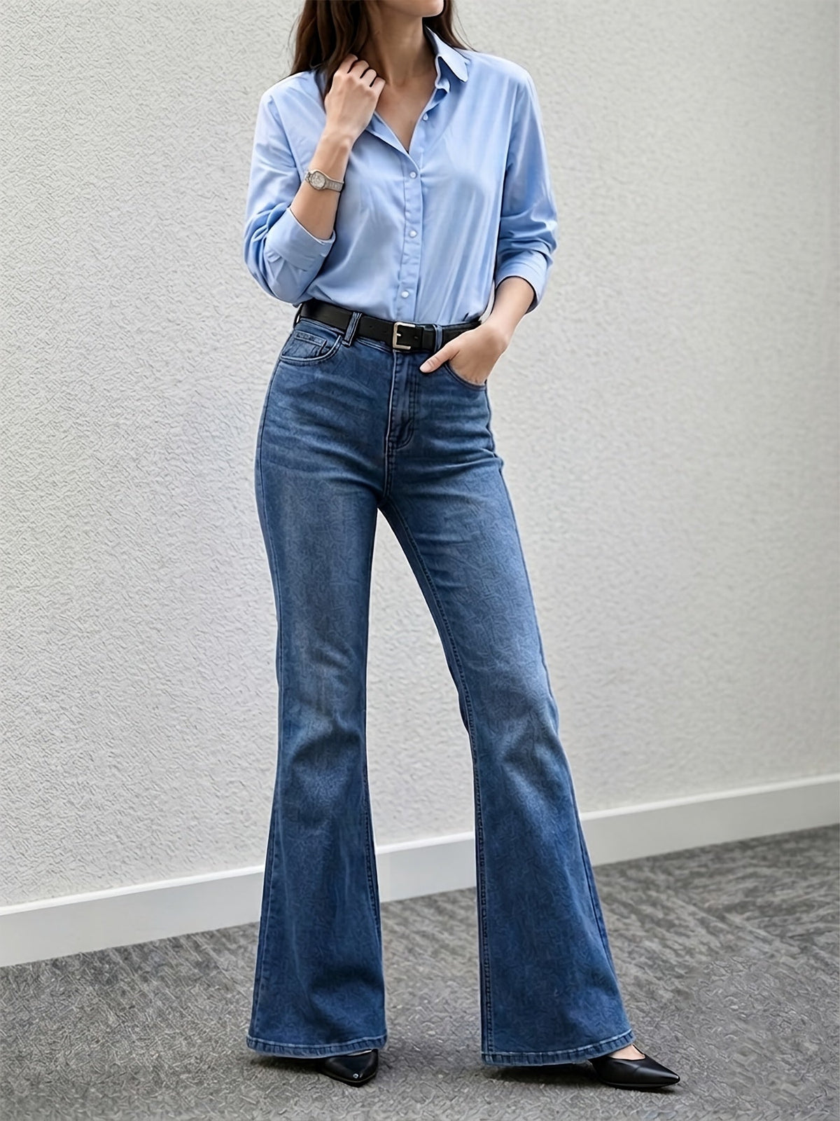 Maerelle | Women's High Rise Flare Leg Jeans