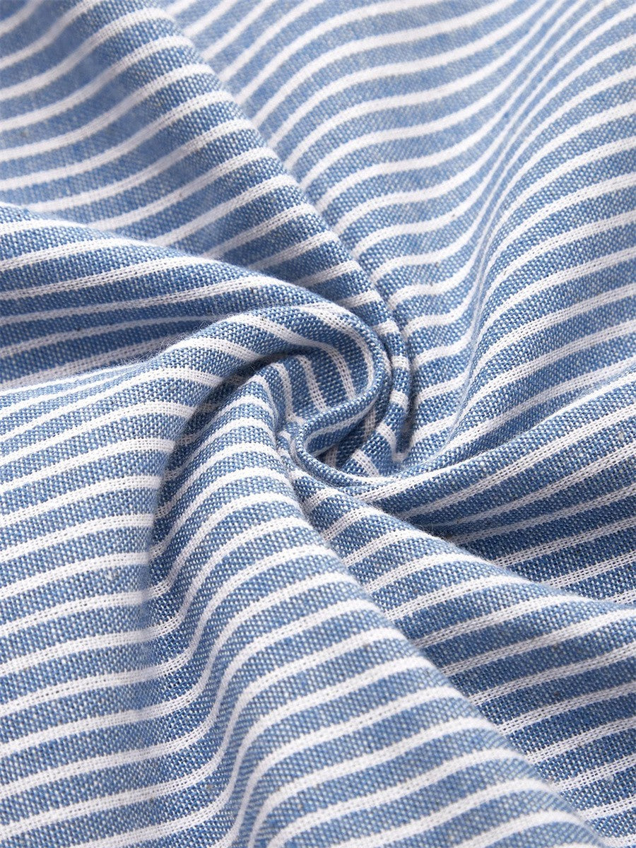 Striped comfortable midi dress for women | Brienne