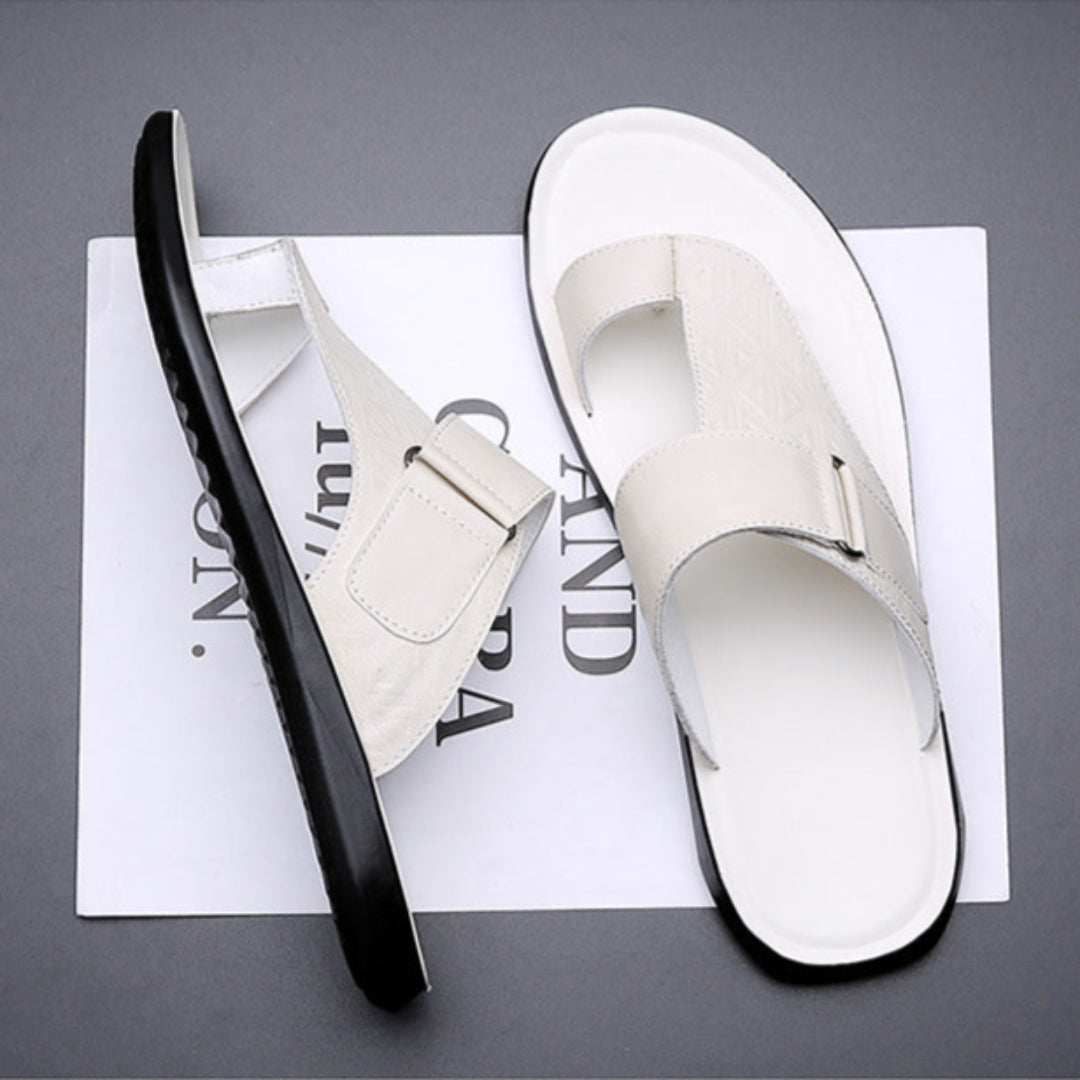 Classic leather everyday summer sandals for men | Ashmere
