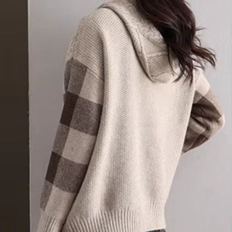 Lysandra | Women's Cable Knit Hooded Oversized Sweater