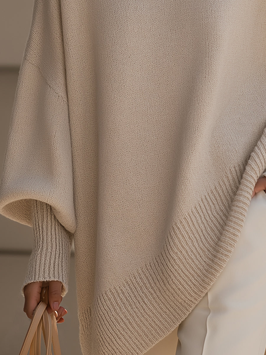 Elegant oversized poncho with flowing silhouette for women | Madison