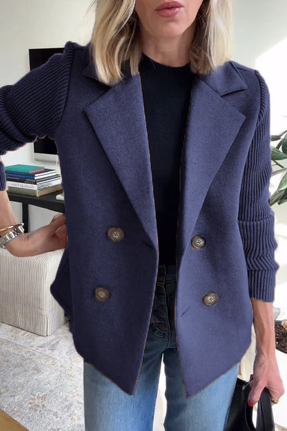 Elegant knit-sleeve everyday blazer for women | Sorelle