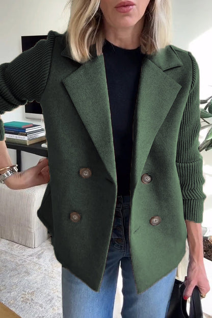 Elegant knit-sleeve everyday blazer for women | Sorelle