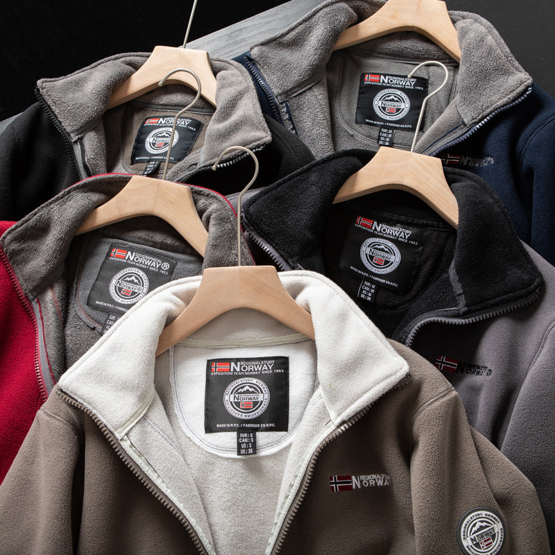 Classic warm fleece winter jacket for men | Norway