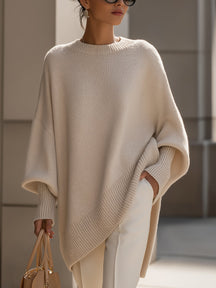 Elegant oversized poncho with flowing silhouette for women | Madison