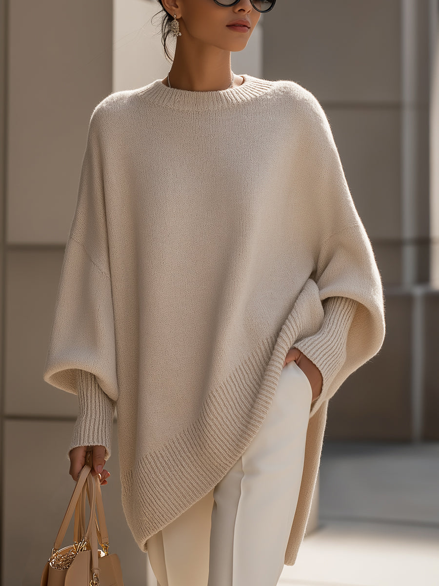 Elegant oversized poncho with flowing silhouette for women | Madison