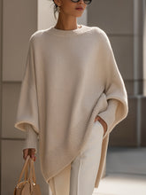 Oversized Wool-Blend Sweater with Rounded Neck for Women | Selina