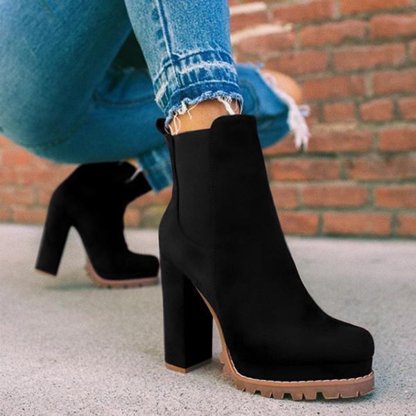 Cerese | Women's Platform Block Heel Ankle Boots