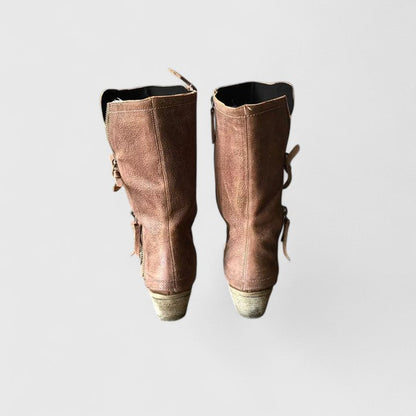 Virella | Women's Tall Riding Boots with Buckle Straps