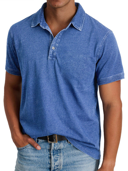 Everett | Men's Piqué Polo Shirt with Ribbed Collar