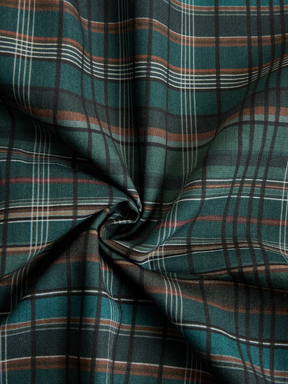 Plaid shirt maxi dress for women | Liora