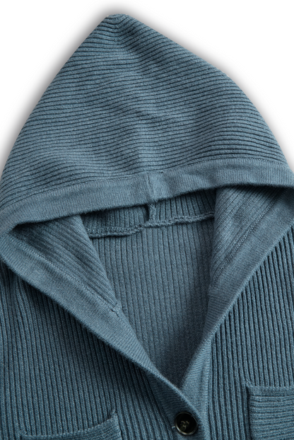 Slim hooded maxi dress with clean silhouette for women | Elowen