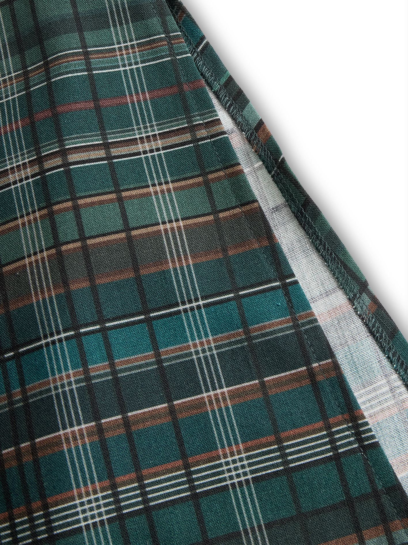 Plaid shirt maxi dress for women | Liora