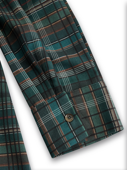 Plaid shirt maxi dress for women | Liora