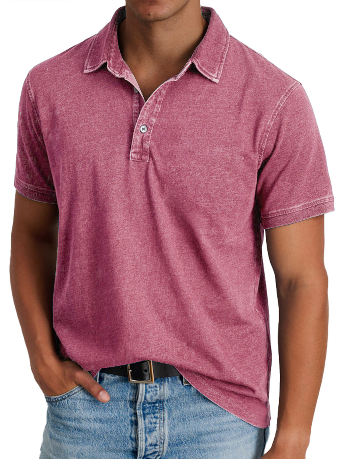 Everett | Men's Piqué Polo Shirt with Ribbed Collar