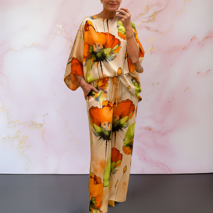 Elegant Satin Two-Piece Set for Women | Moniek