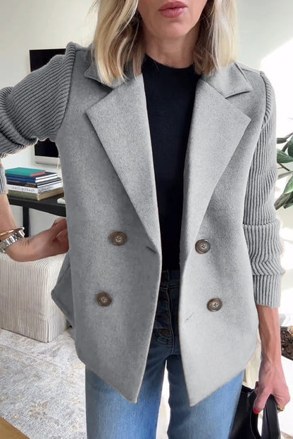 Elegant knit-sleeve everyday blazer for women | Sorelle