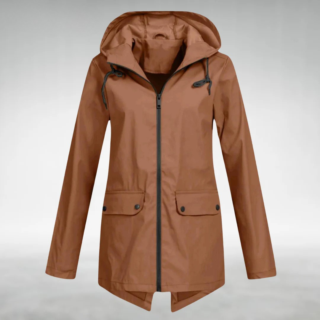 Marielle | Women's Hooded Water Resistant Zip Jacket