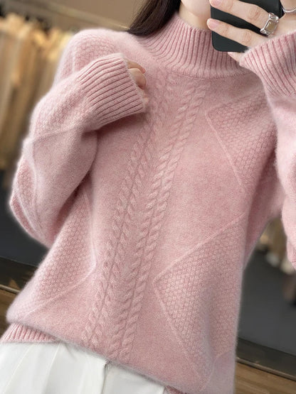 Cable-Knit Turtleneck Sweater for Cold Weather | Ellis