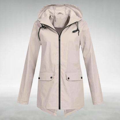 Marielle | Women's Hooded Water Resistant Zip Jacket
