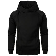 Asymmetric zip hoodie with sculpted crossover hood | Kaelen
