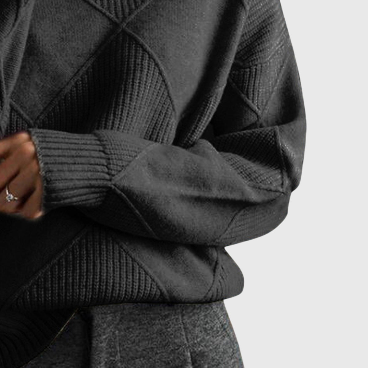 Relaxed cosy knit turtleneck everyday jumper for women | Lunelle