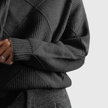 Relaxed cosy knit turtleneck everyday jumper for women | Lunelle