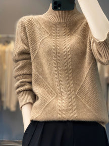 Cable-Knit Turtleneck Sweater for Cold Weather | Ellis