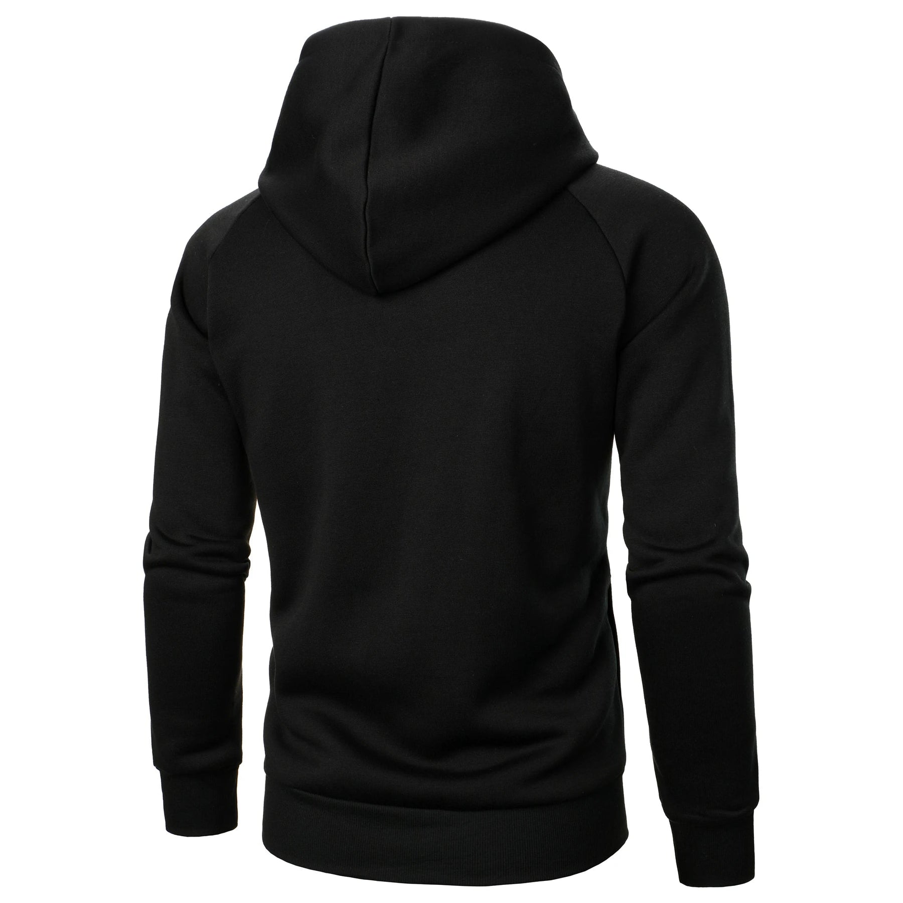 Asymmetric zip hoodie with sculpted crossover hood | Kaelen