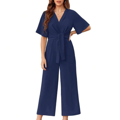 Elegant summer tie-knot everyday jumpsuit for women | Gabriella