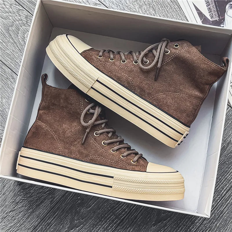 Platform high-top sneakers with cushioned sole | Ardent