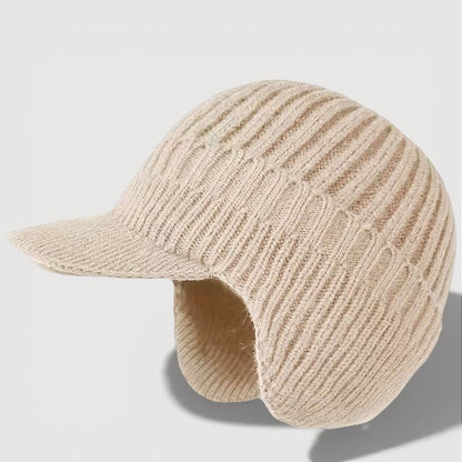 Cosy knitted ear-flap winter hat for women | Antonia