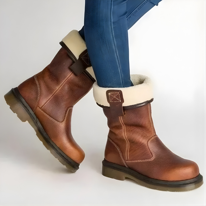 Penelope | Women's Faux Shearling Lined Pull On Winter Boots