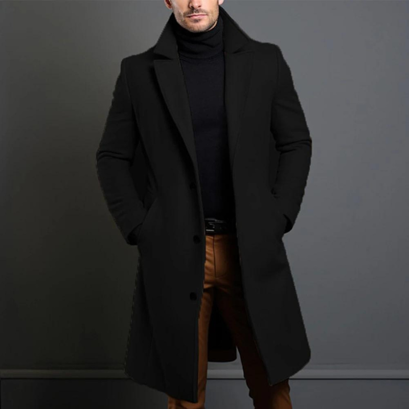 Classic tailored wool coat for men | Alaric