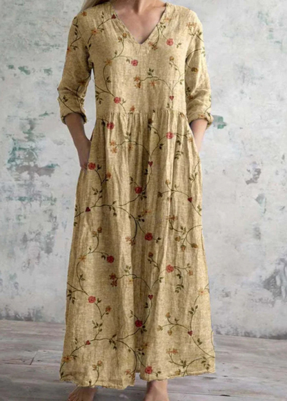 Light floral everyday flowing dress for women | Elara